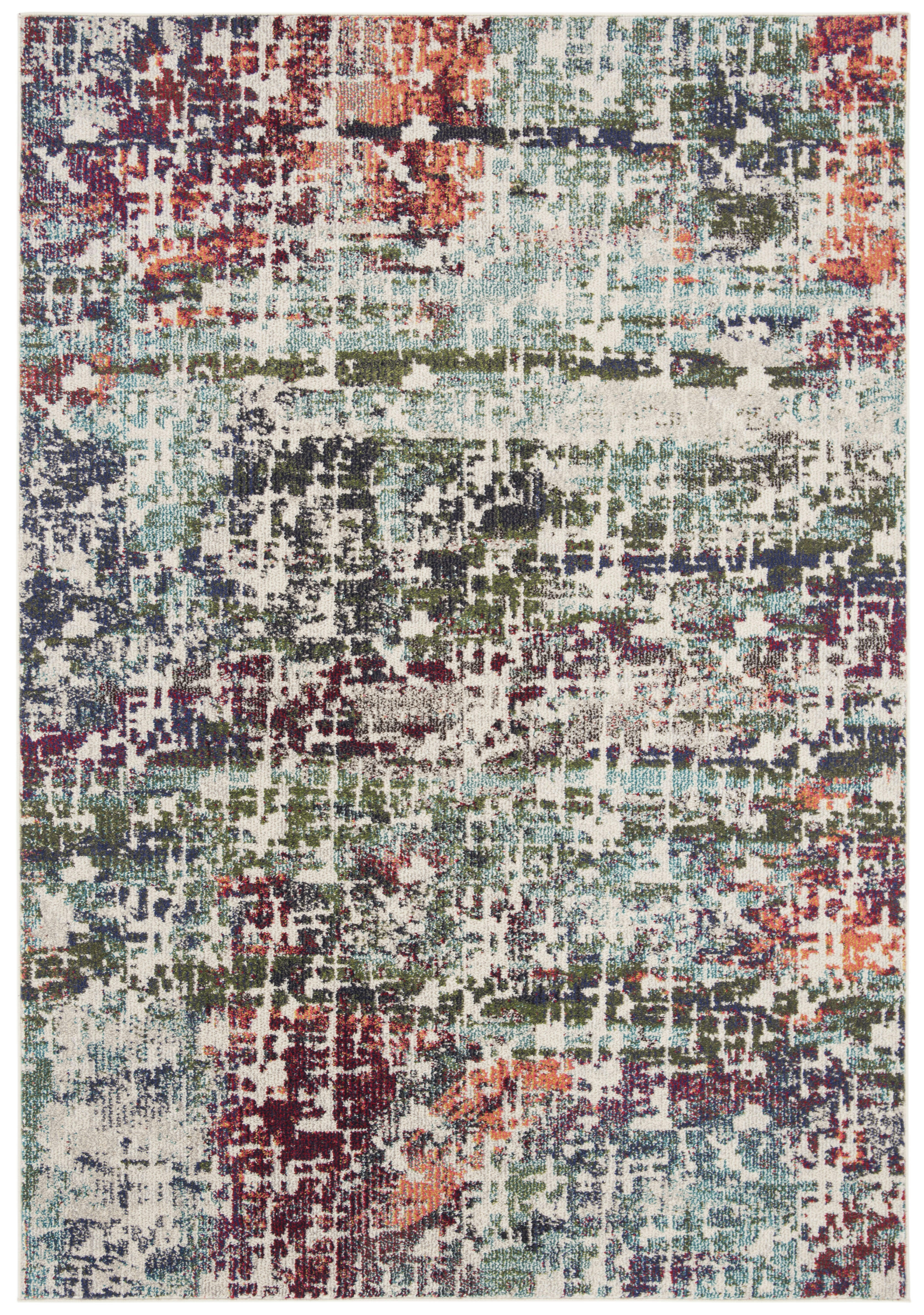MADISON - Tapis de salon interieur en bleu & vert, 122 x 183 cm