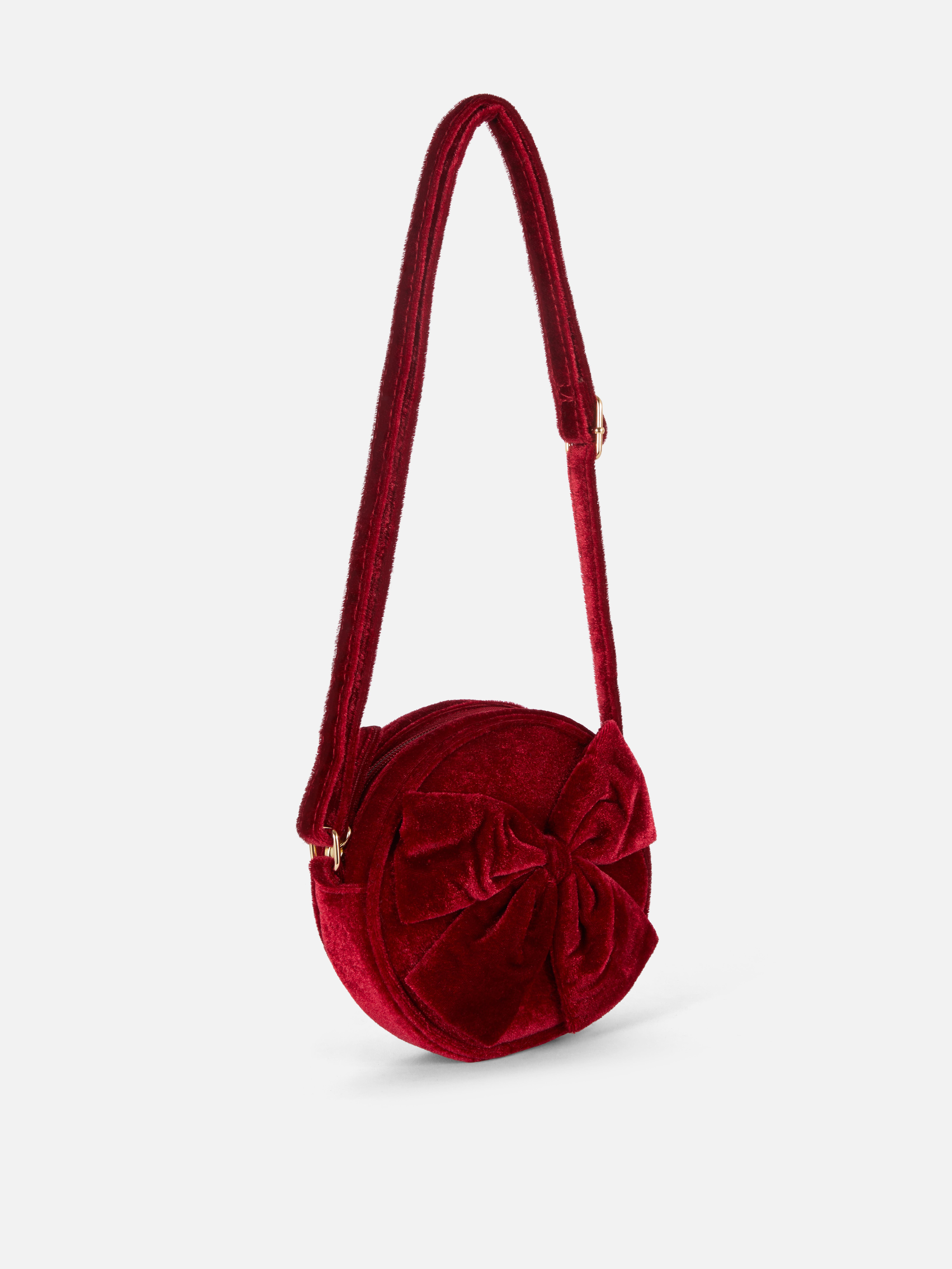 Velvet Bow Crossbody Bag