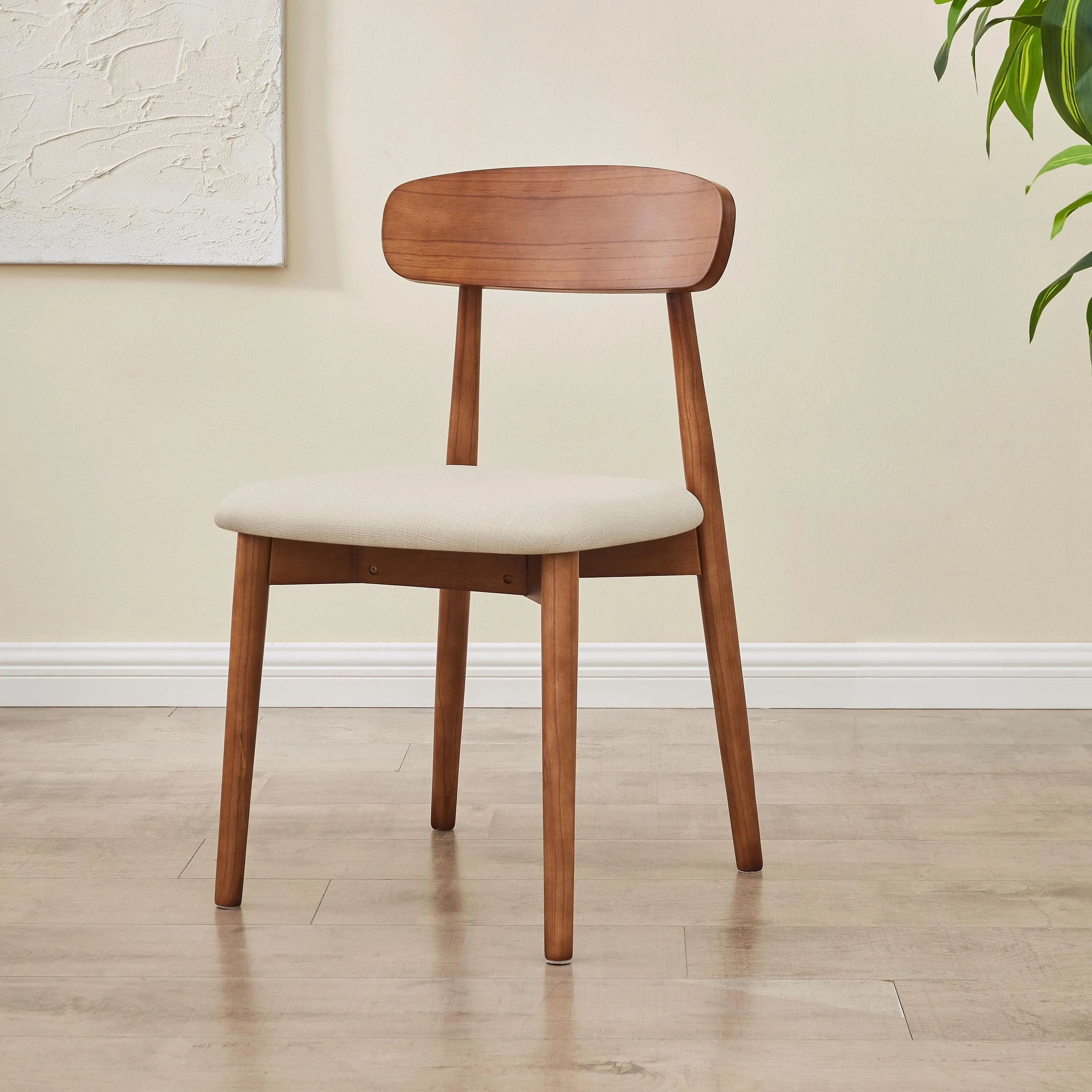 Modern Ash Wood Dining Chair – Minimalist Desk or Table Chair