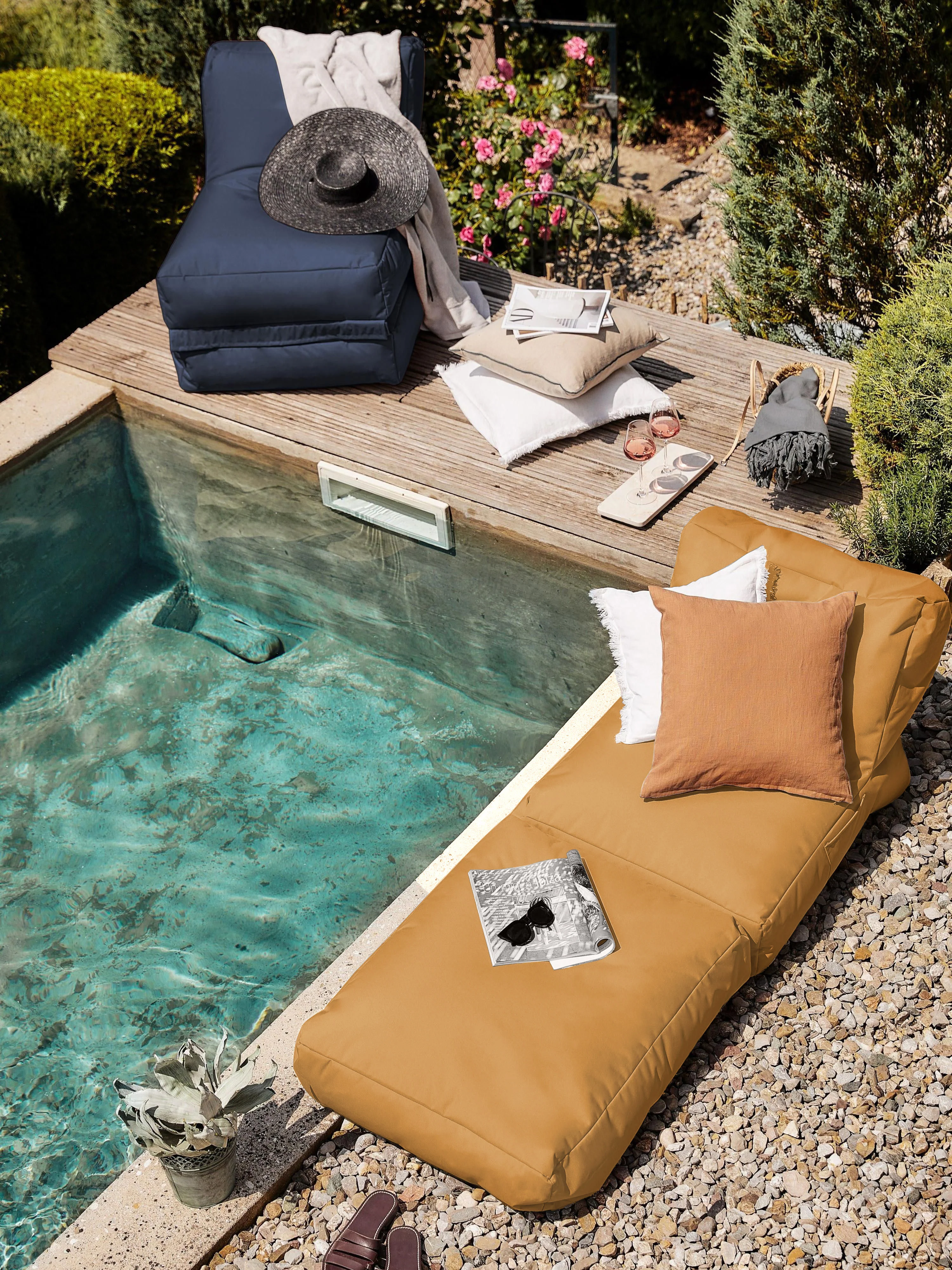 Garten-Loungesessel Pop Up mit Liegefunktion