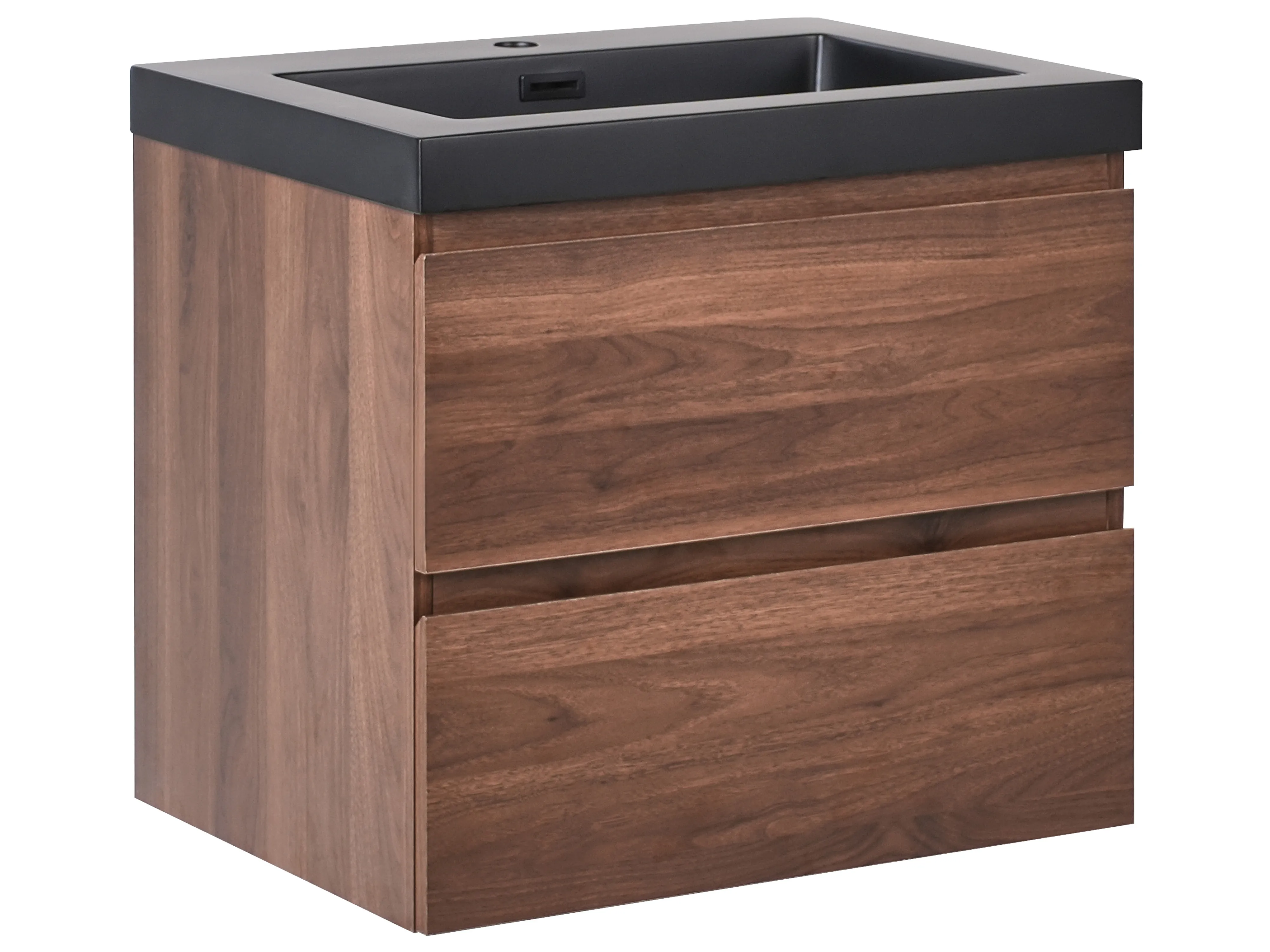 Wall Mounted Vanity Unit with Basin CARDIEL Dark Brown