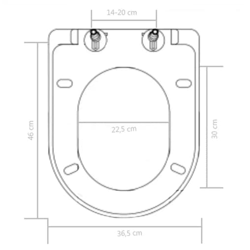 NNEVL Soft-close Toilet Seat with Quick-release Design Black