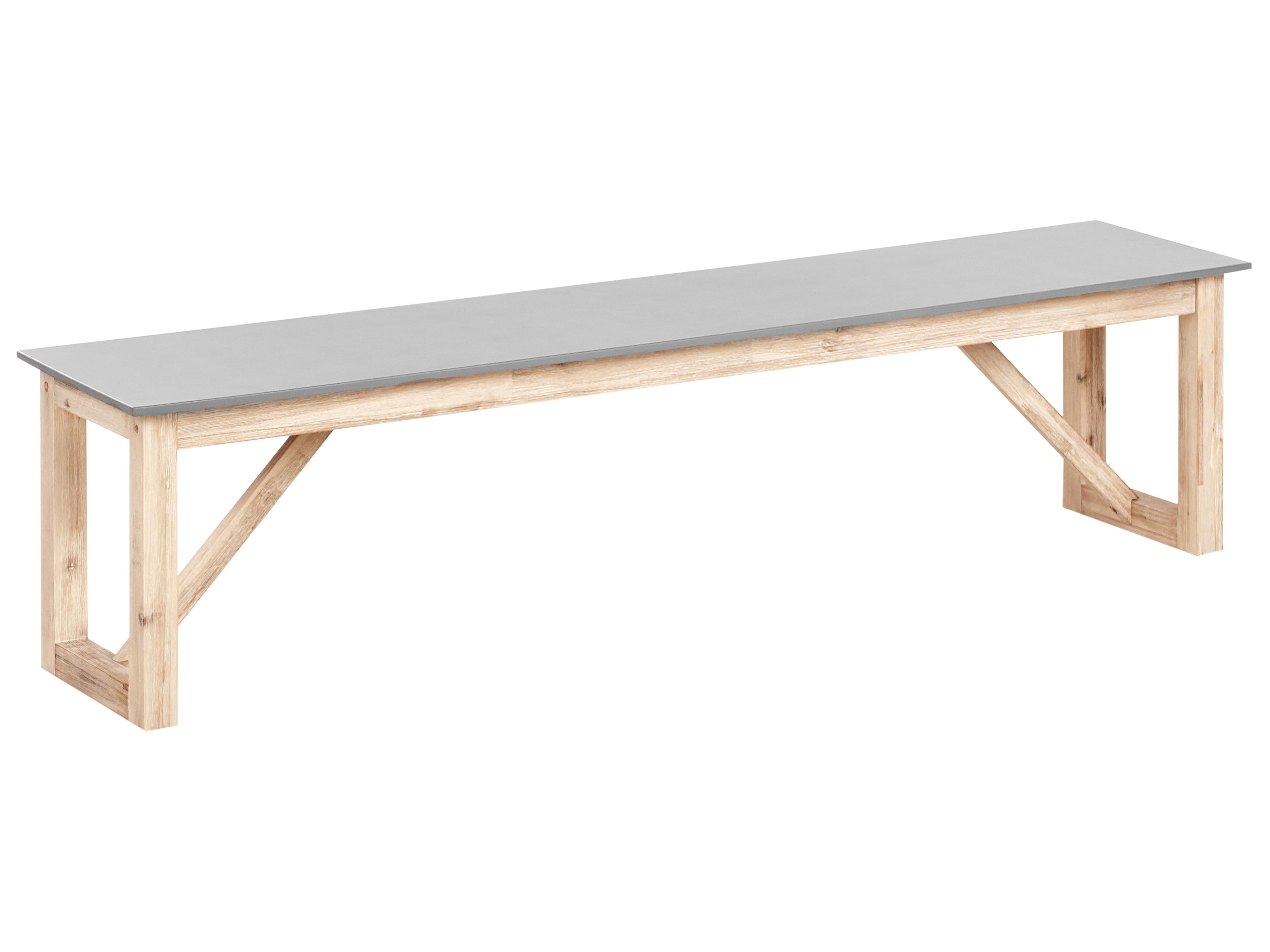 Garden Dining Set with Benches NOTTERI Concrete Grey
