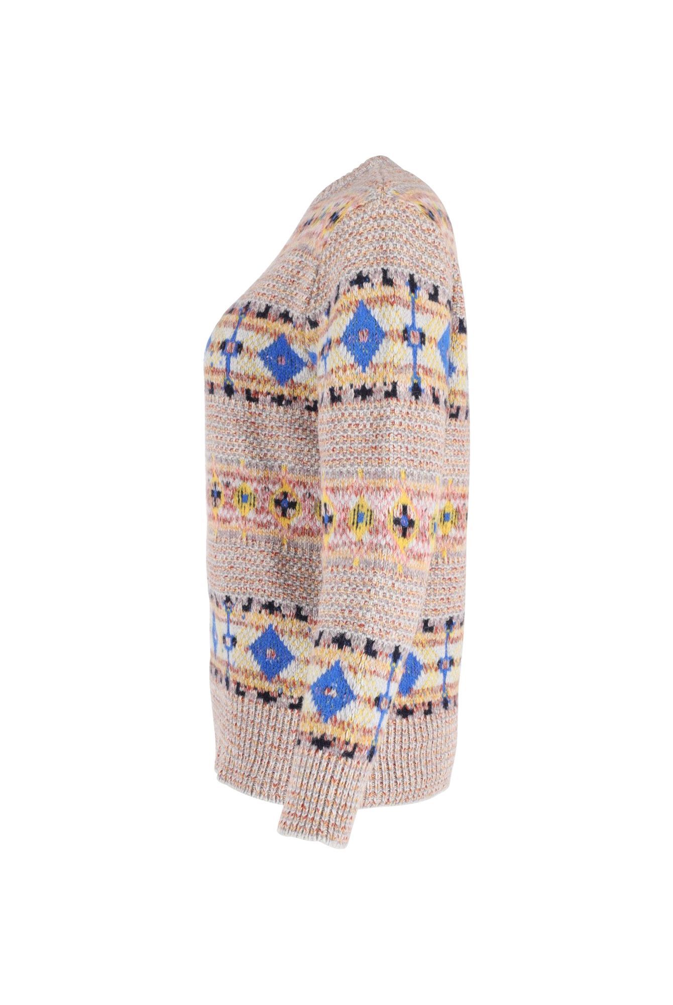 Victoria Beckham Preloved Fair Isle Knit Sweater in Multicolor Wool