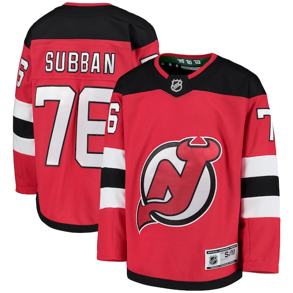 P.K. Subban New Jersey Devils Youth Home Premier Player Jersey - Red