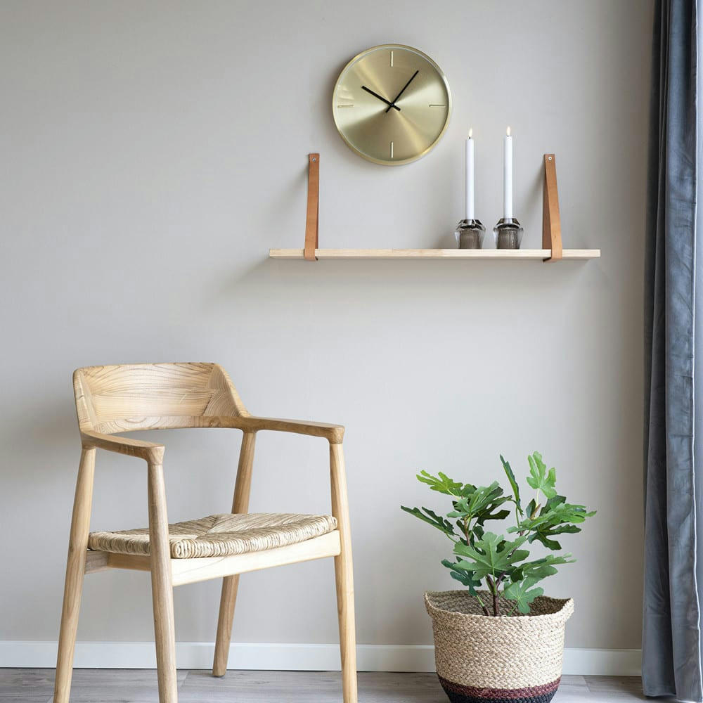 ISTANBUL - Horloge ronde en aluminium D30cm laiton