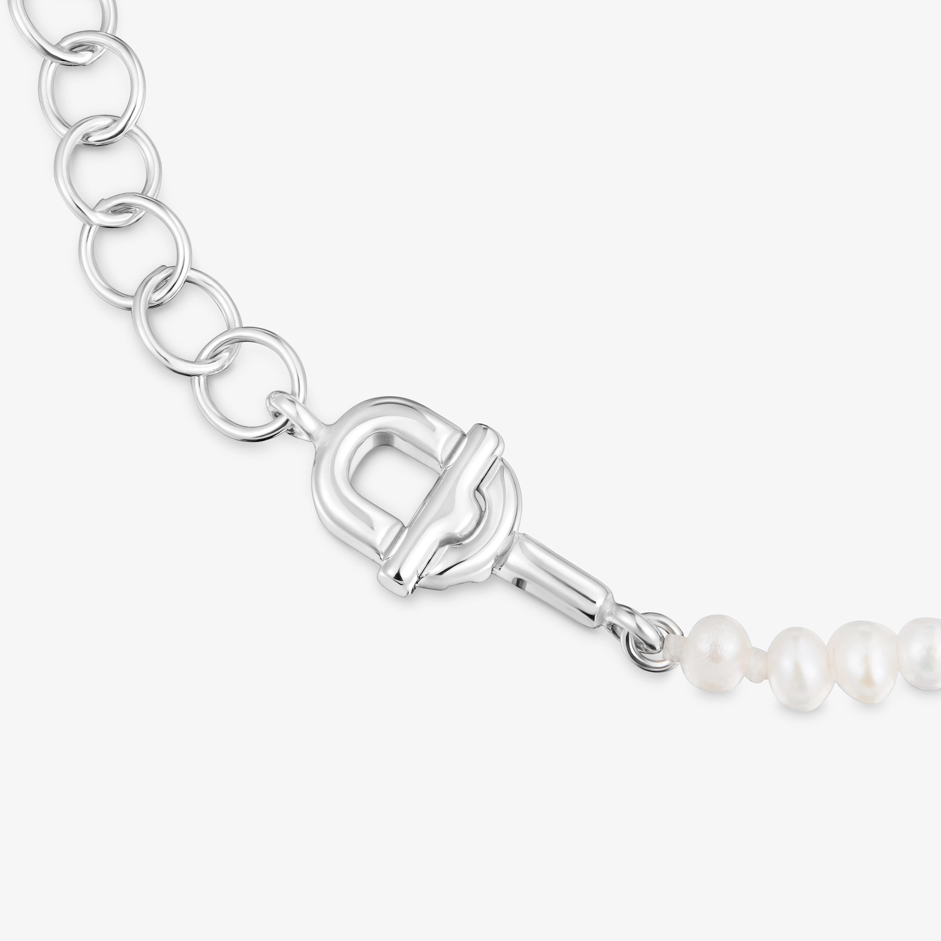 Collar cadena de plata y perlas cultivadas TOUS MANIFESTO