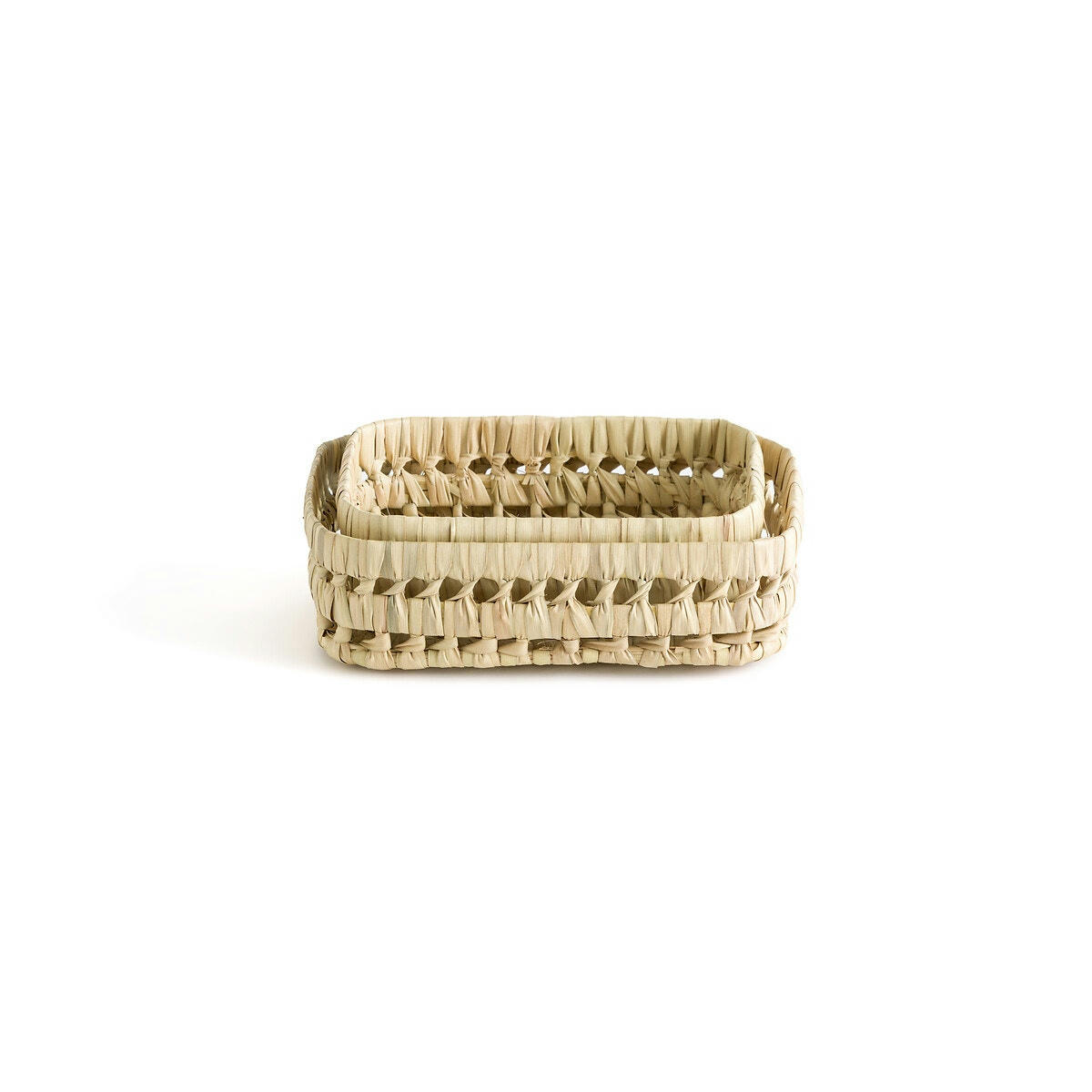 Lot de 2 paniers en feuilles de palmier, Ghada