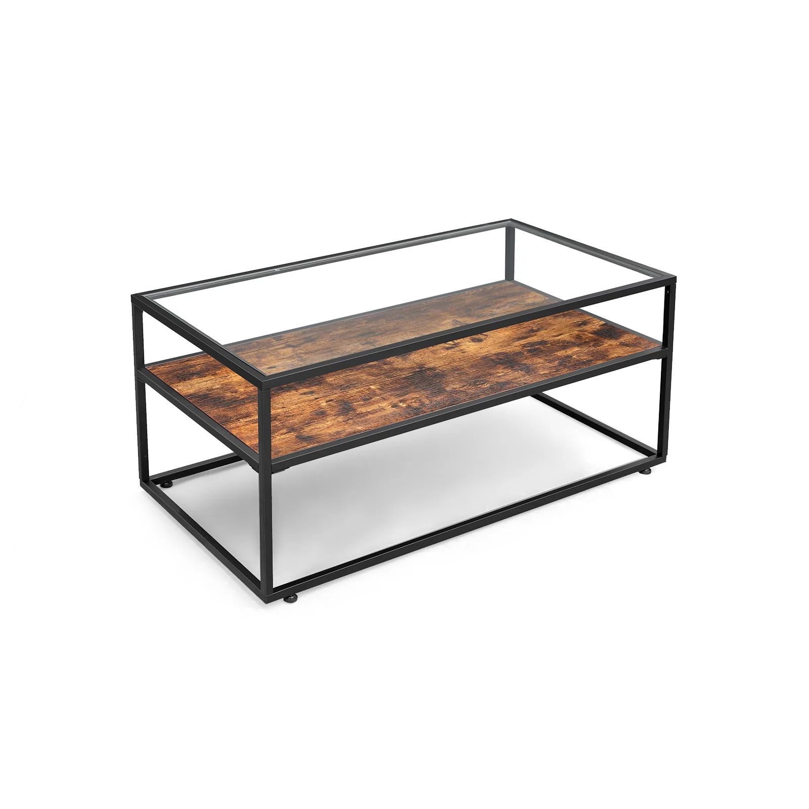 Table basse verre industriel