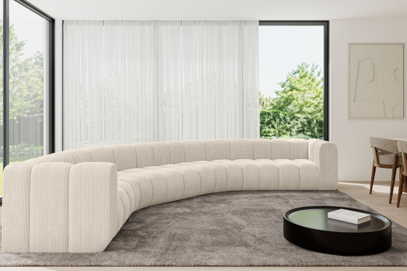 Narożnik uniwersalny modułowy Lazro-U1 - 373x373x70 cm Beżowy