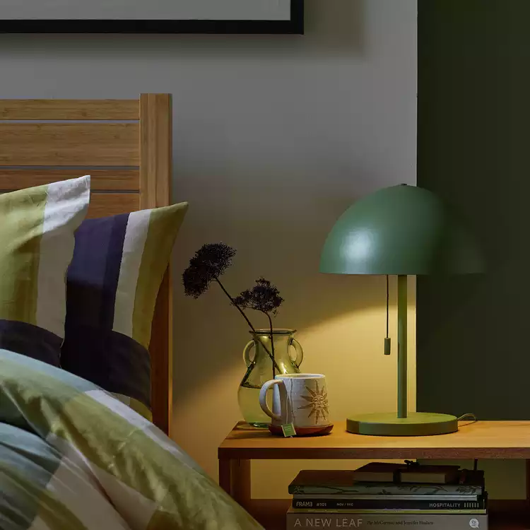 Habitat Mushroom 40cm Metal Table Lamp - Green