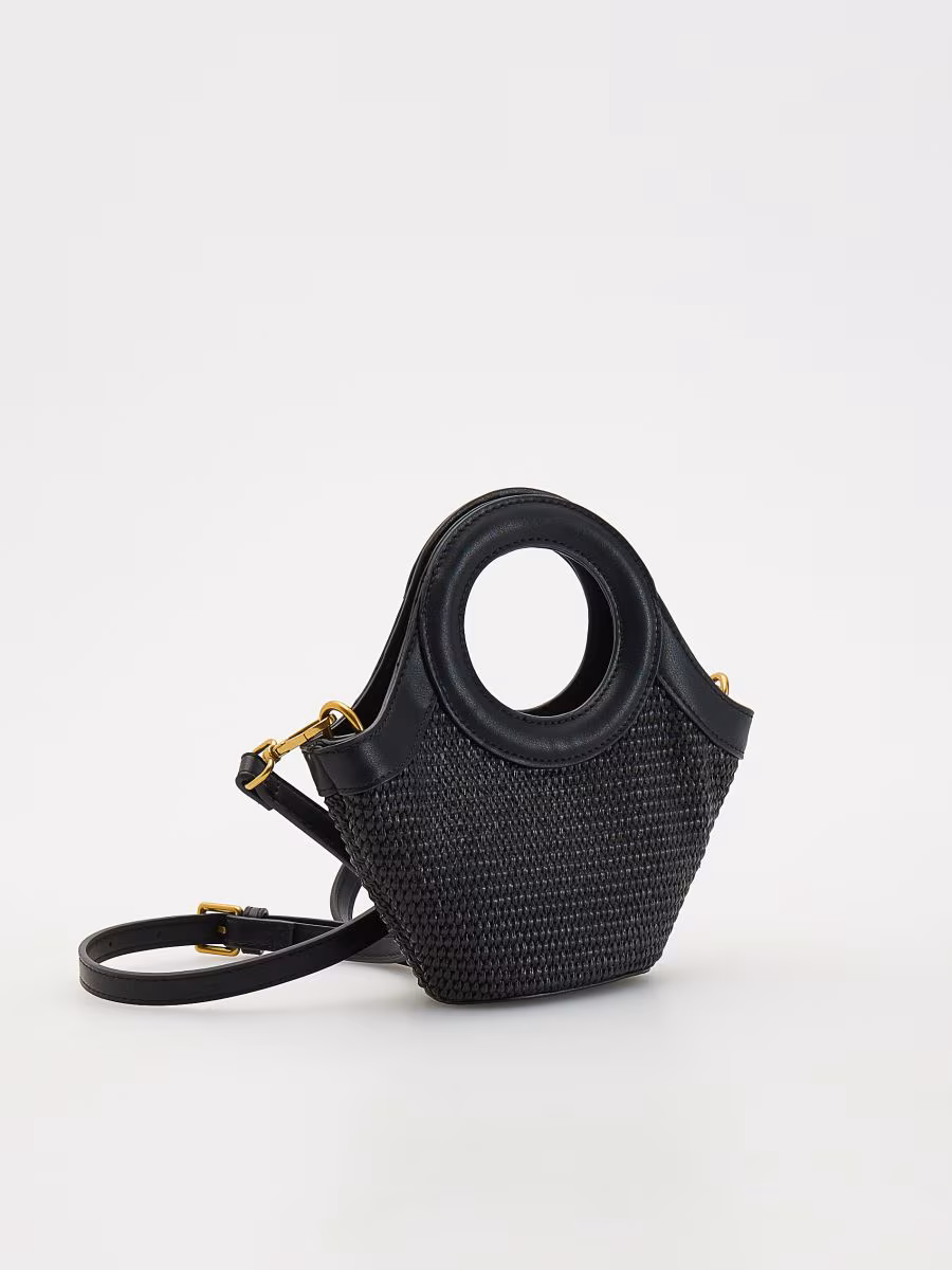 Straw Rich Bucket Bag