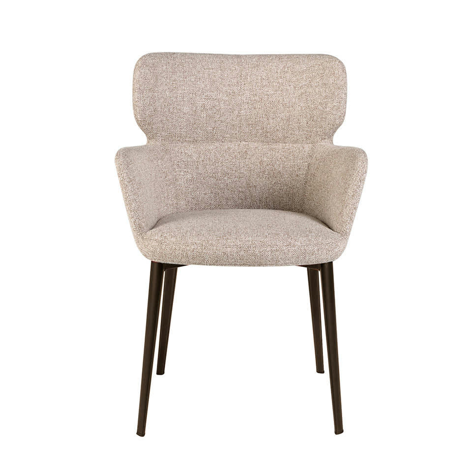 - Chaise en tissu marbré marron