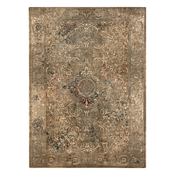 Dywan wełniany OMEGA LUMIER Ornament, vintage iron zielony 170x235 cm