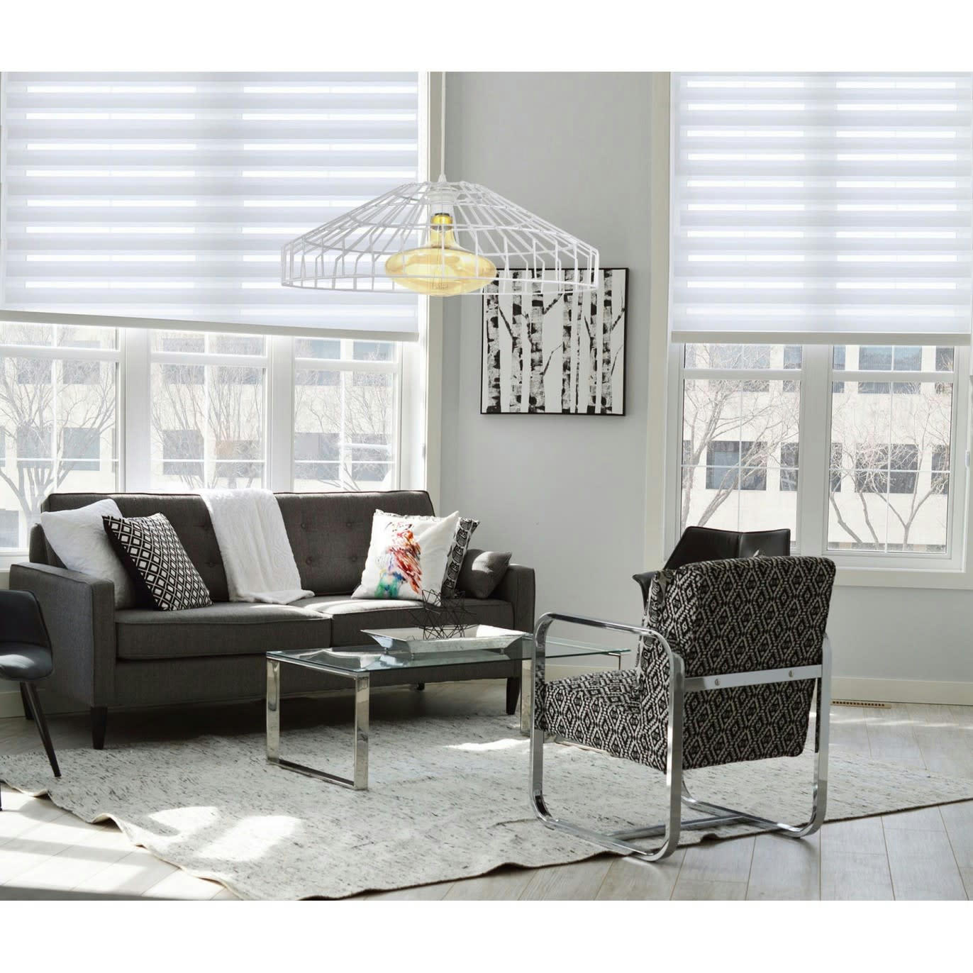 LILD - Suspension en métal blanc