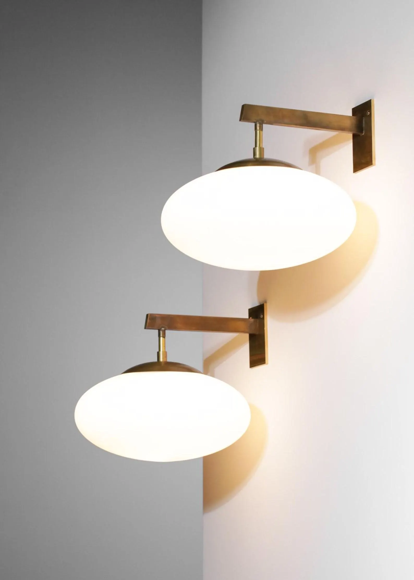 Modern Brass Sputnik Sconce Light, Mid Century Globe Wall Fixture