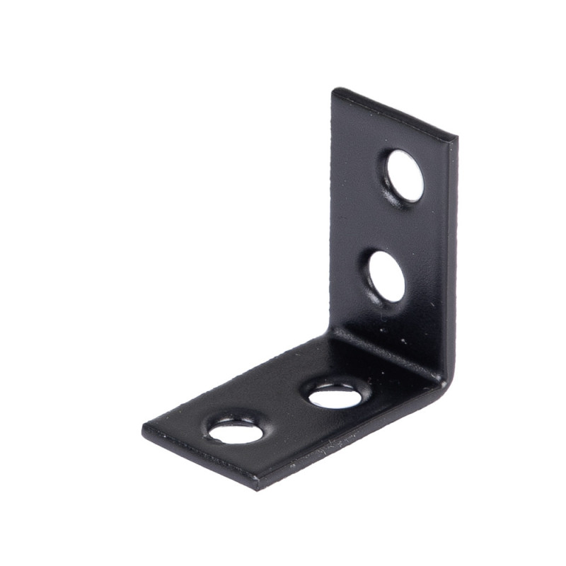 Equerre de chaise en acier noire 25 x 25 x 14 mm ALBERTS