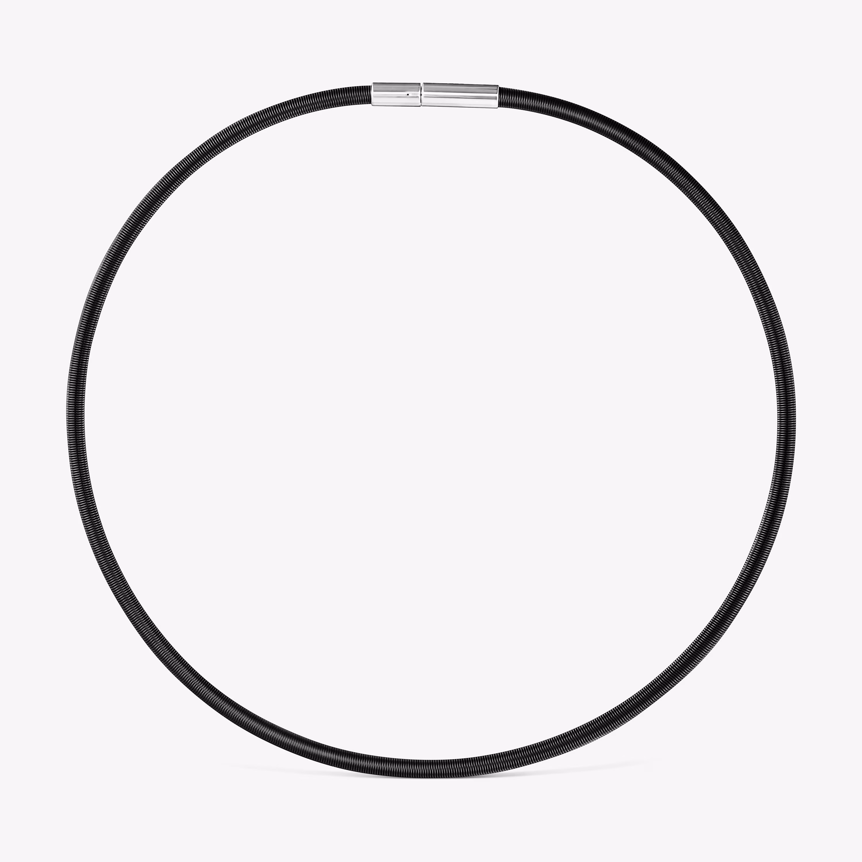 Collar de acero IP negro 4 mm Mesh Tube