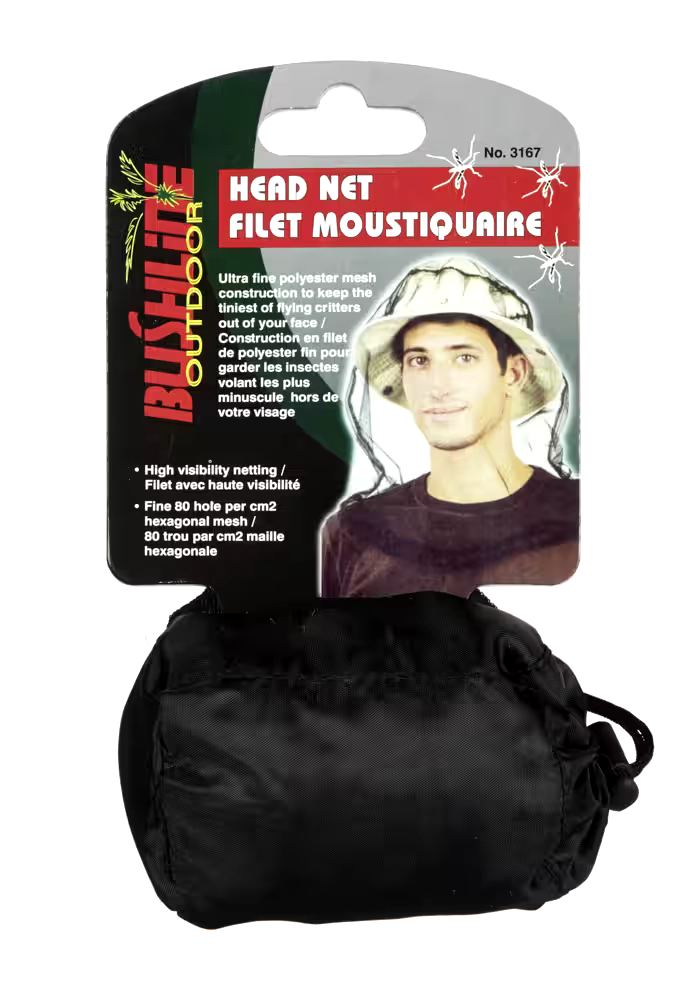 Bushline Adult Bug-Resitant Ultra Fine Mesh Head Net for Camping/Fishing/Hiking