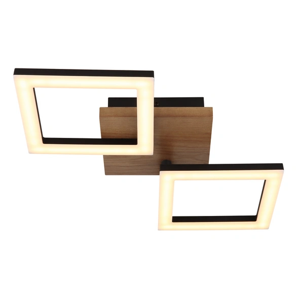 Deckenleuchte »KERRY«, 46 x 22,5 x 7 cm, schwarz matt, 18W, 1200lm, inkl. Leuchtmittel