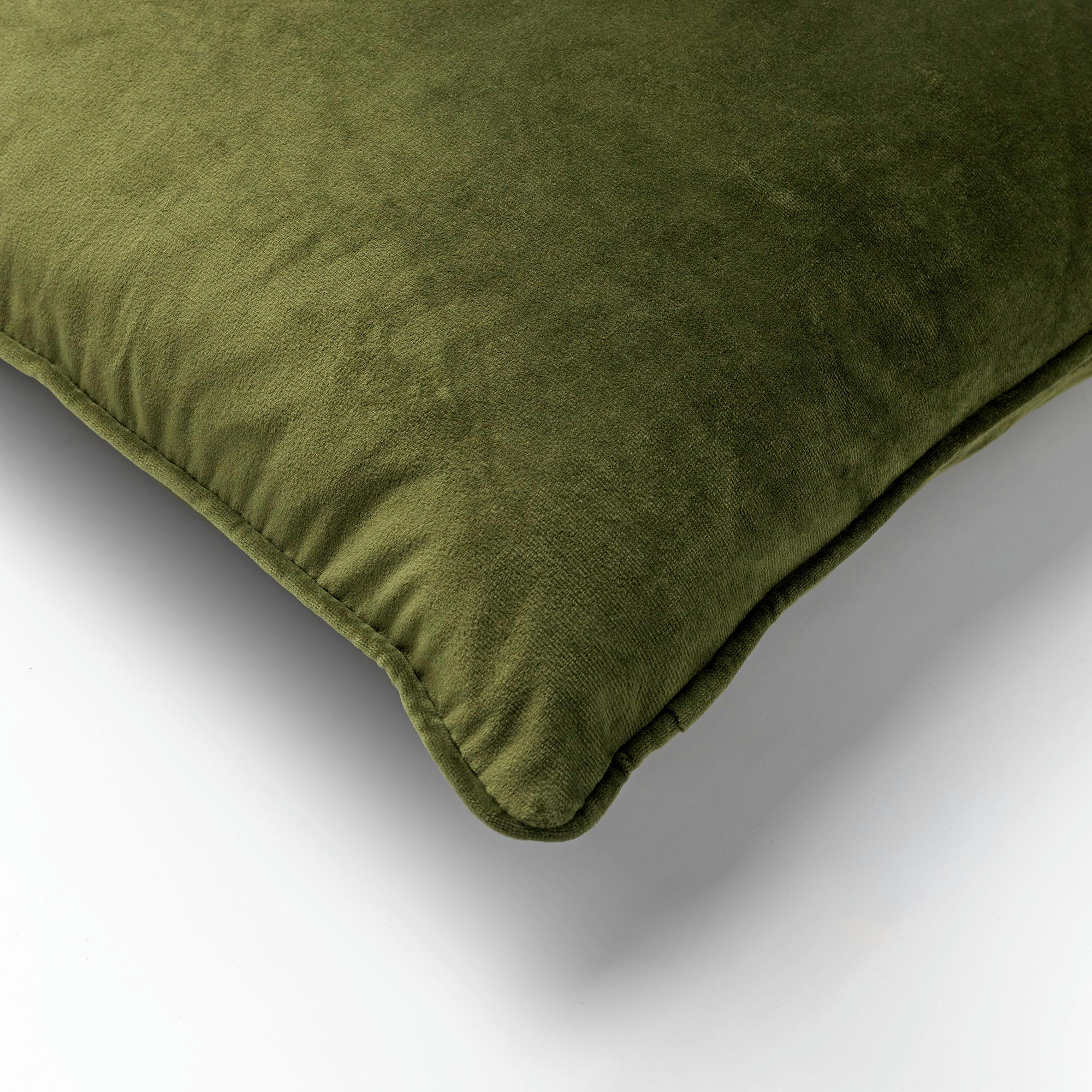 FINN - Coussin - vert en velours 45x45 cm uni