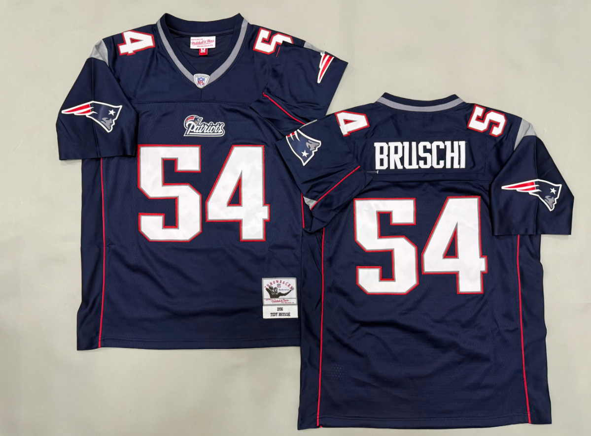 Tedy Bruschi New England Patriots Authentic Throwback Retired Player Jersey