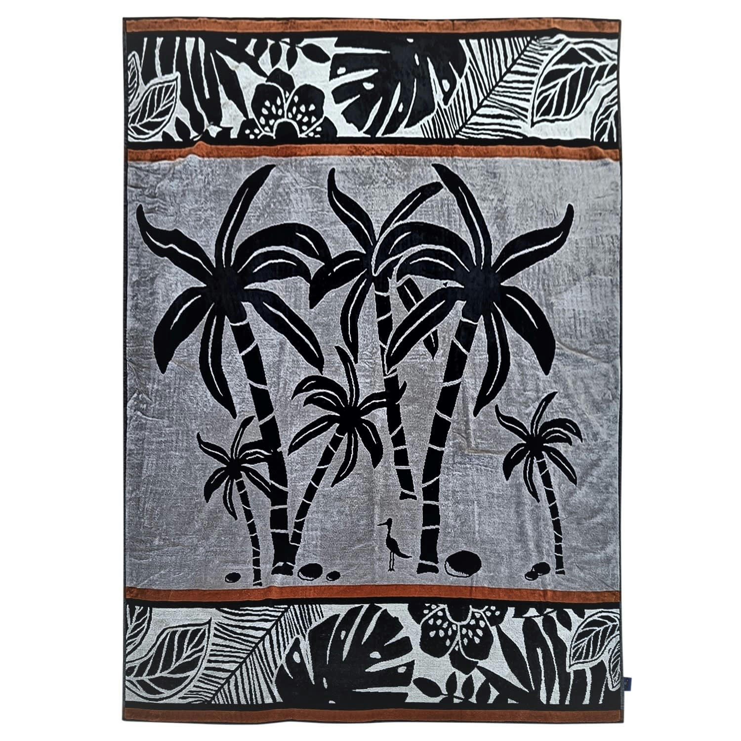 PLAGE - Serviette de plage éponge velours Jacquard Inagua 140x180