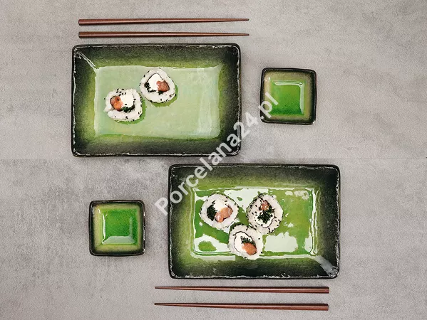 Zestaw do sushi dla 2 osób (4 el.) z pałeczkami Tokyo Design Studio - Yamasaku Hiwa Green 33602