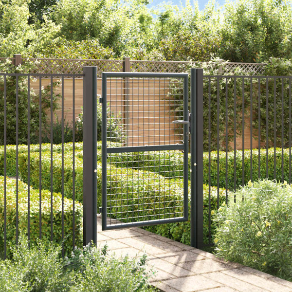 Furtka ogrodowa Antracyt 100 x 175 cm Stal vidaXL