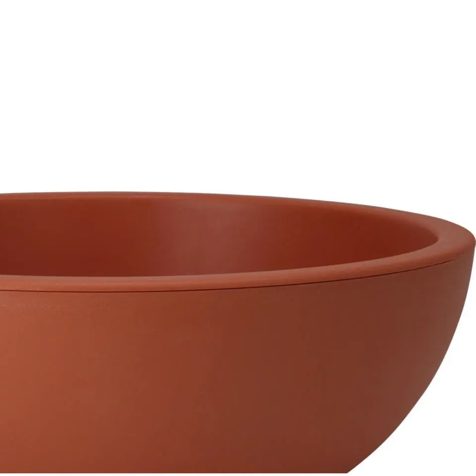 Pro Garden plantenpot schaal - kunststof - terracotta - D40 x H16 cm