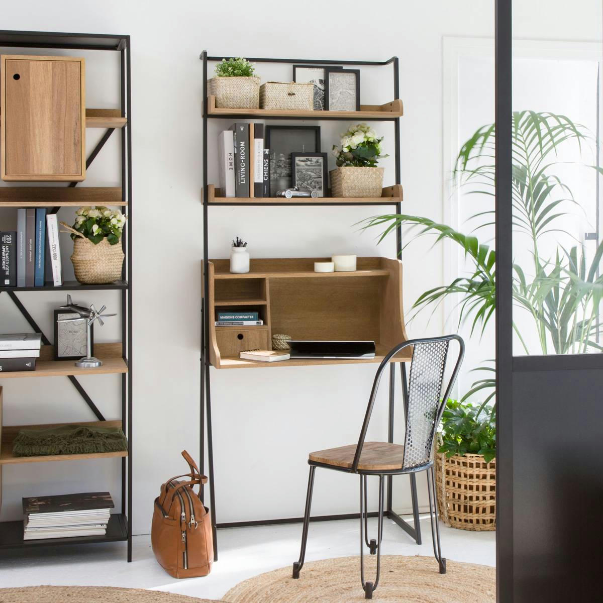 ORTENSE - Table bureau en métal marron 82 cm