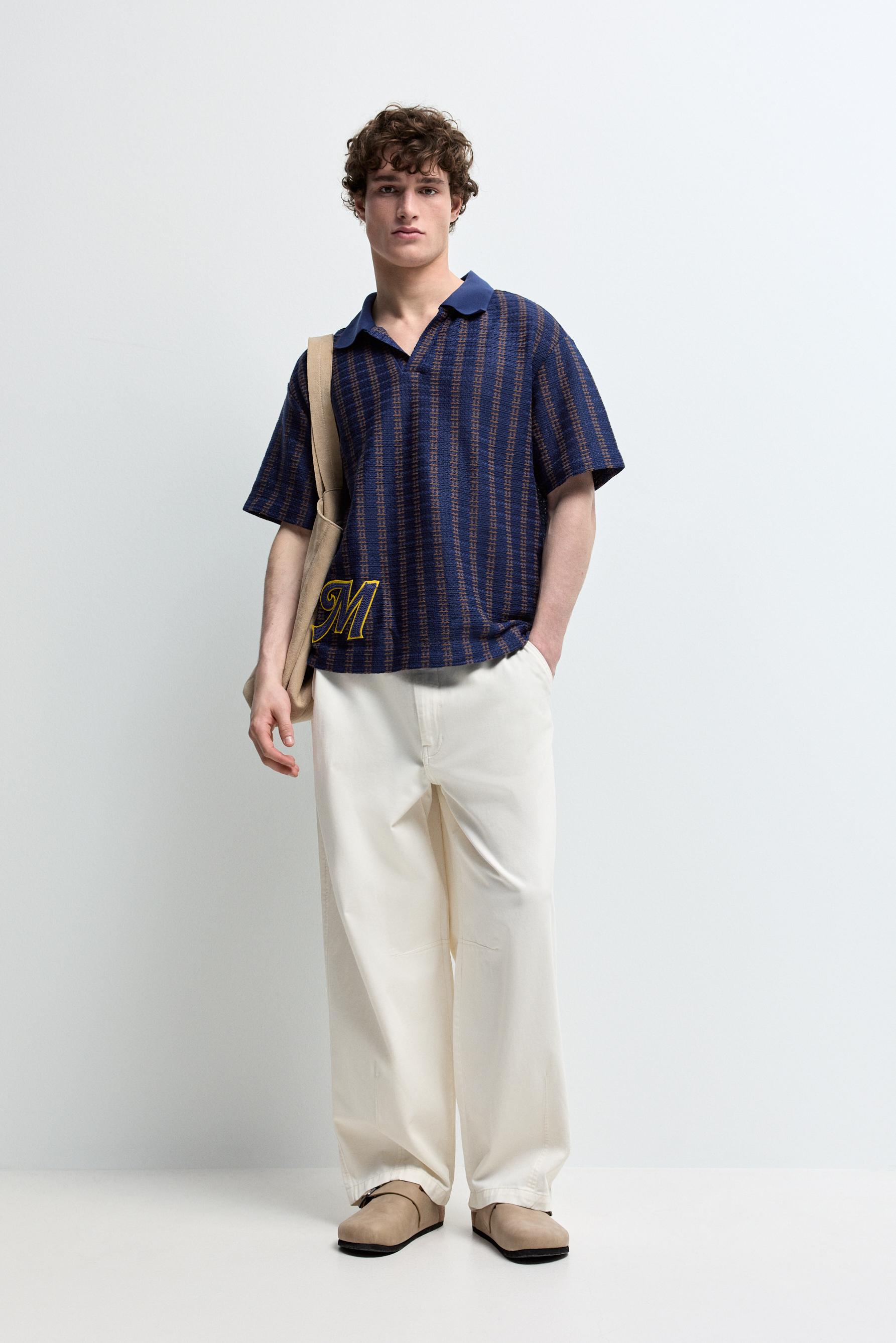 Polo rejilla parche