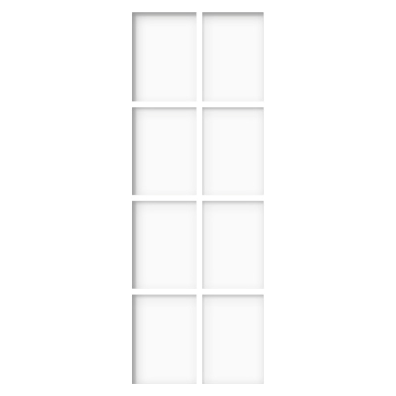 Porte Steel Look Platina blanche 73 x 201,5 cm THYS