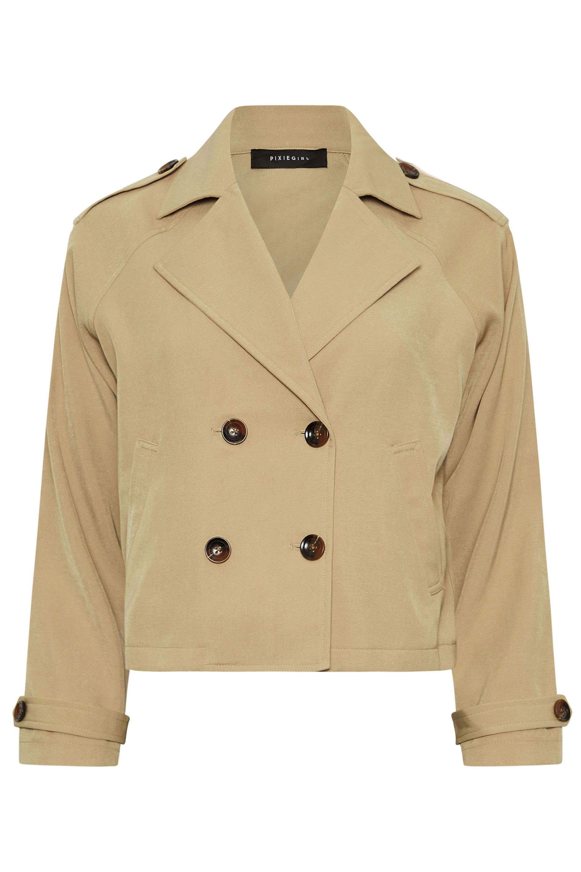 PixieGirl Petite Cropped Trench Coat