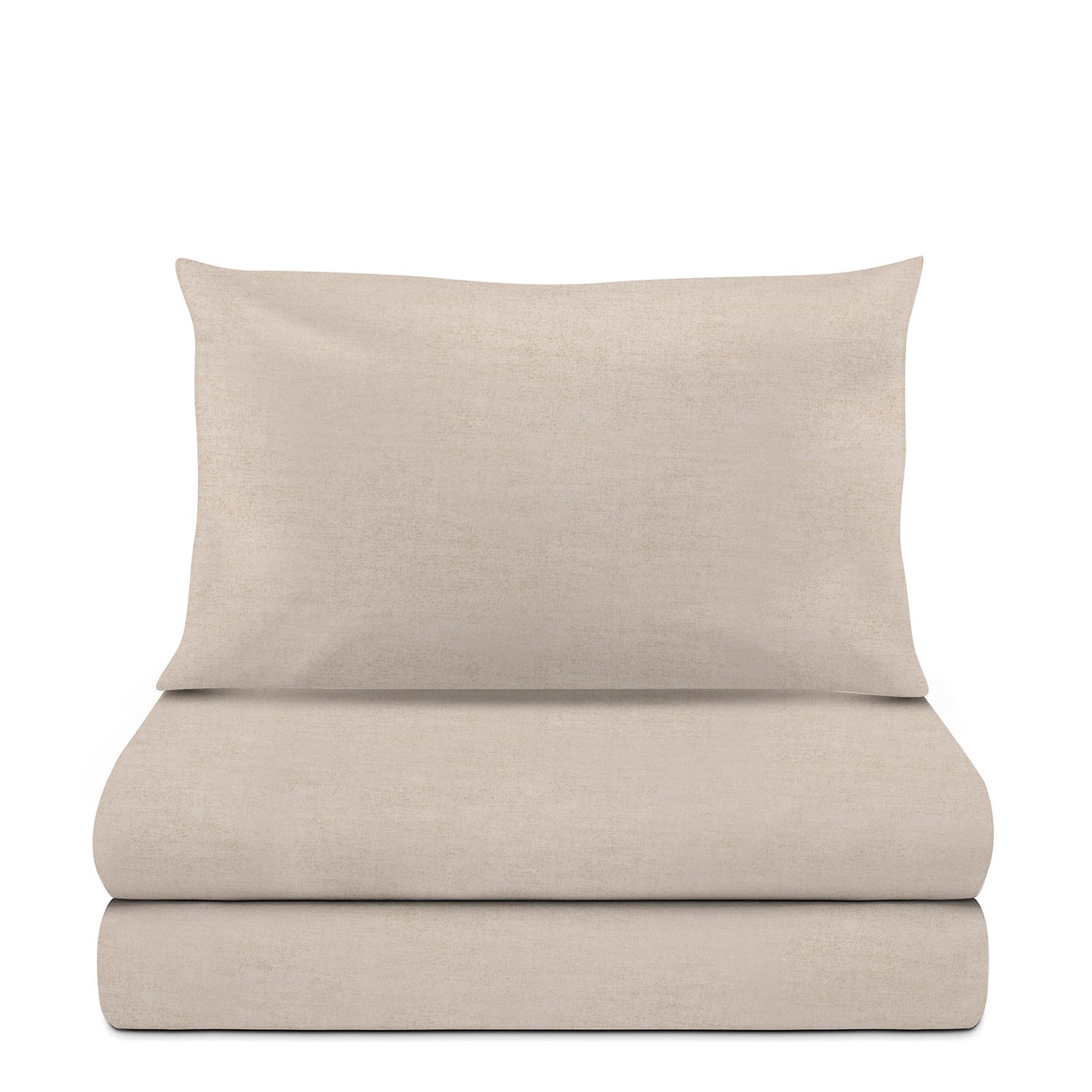 Completo letto singolo melange beige