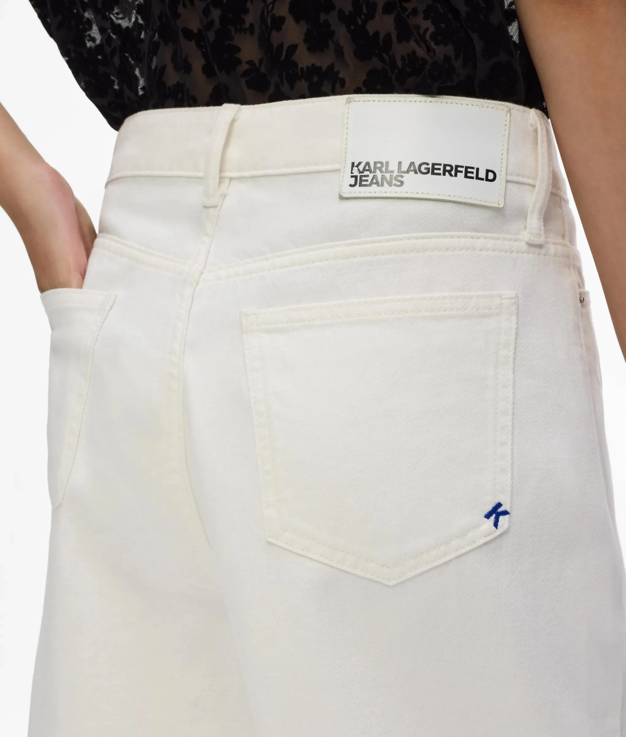 Short bermuda en denim blanc
