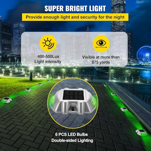 NNETM Solar Driveway Deck Lights (2 pcs)