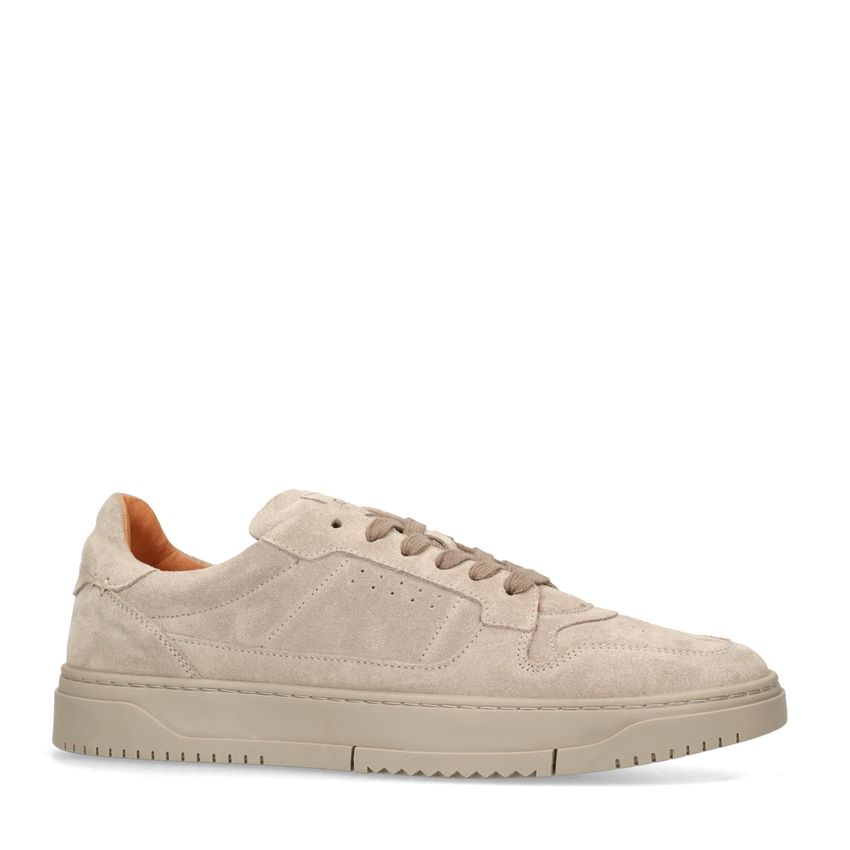 Manfield Grijze suède sneakers