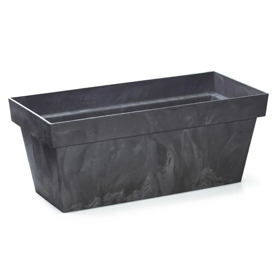 Prosperplast Plantenbak/bloembak - antraciet - 40 cm - betonlook