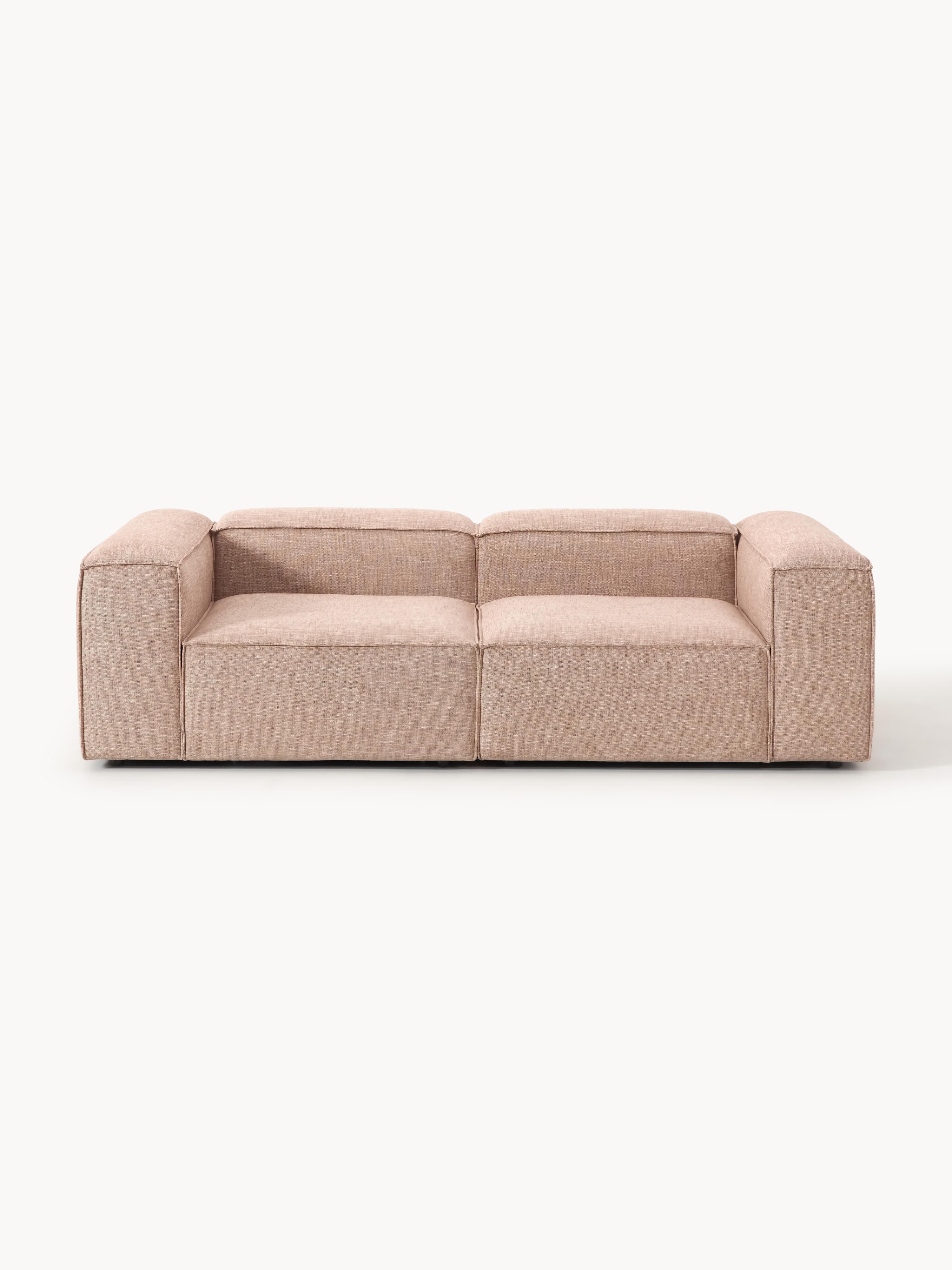 Modulares Sofa Lennon (3-Sitzer) aus Leinen-Mix