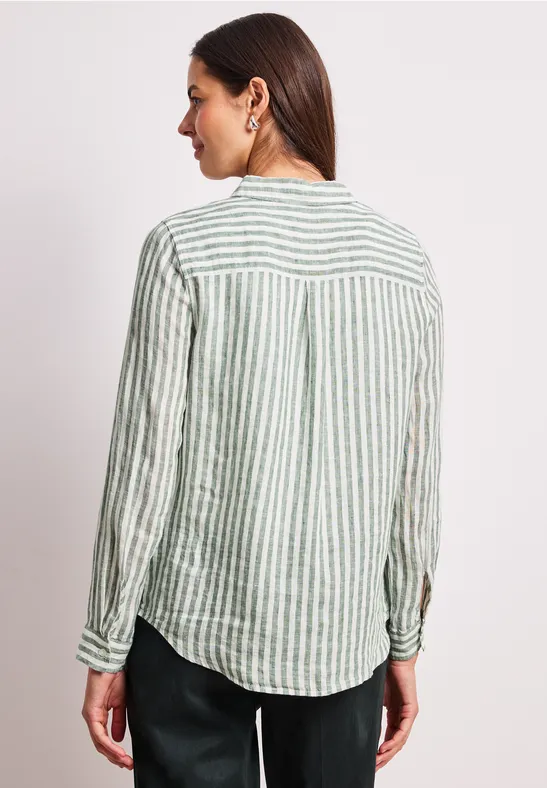 Langarm Hemdbluse aus Leinen