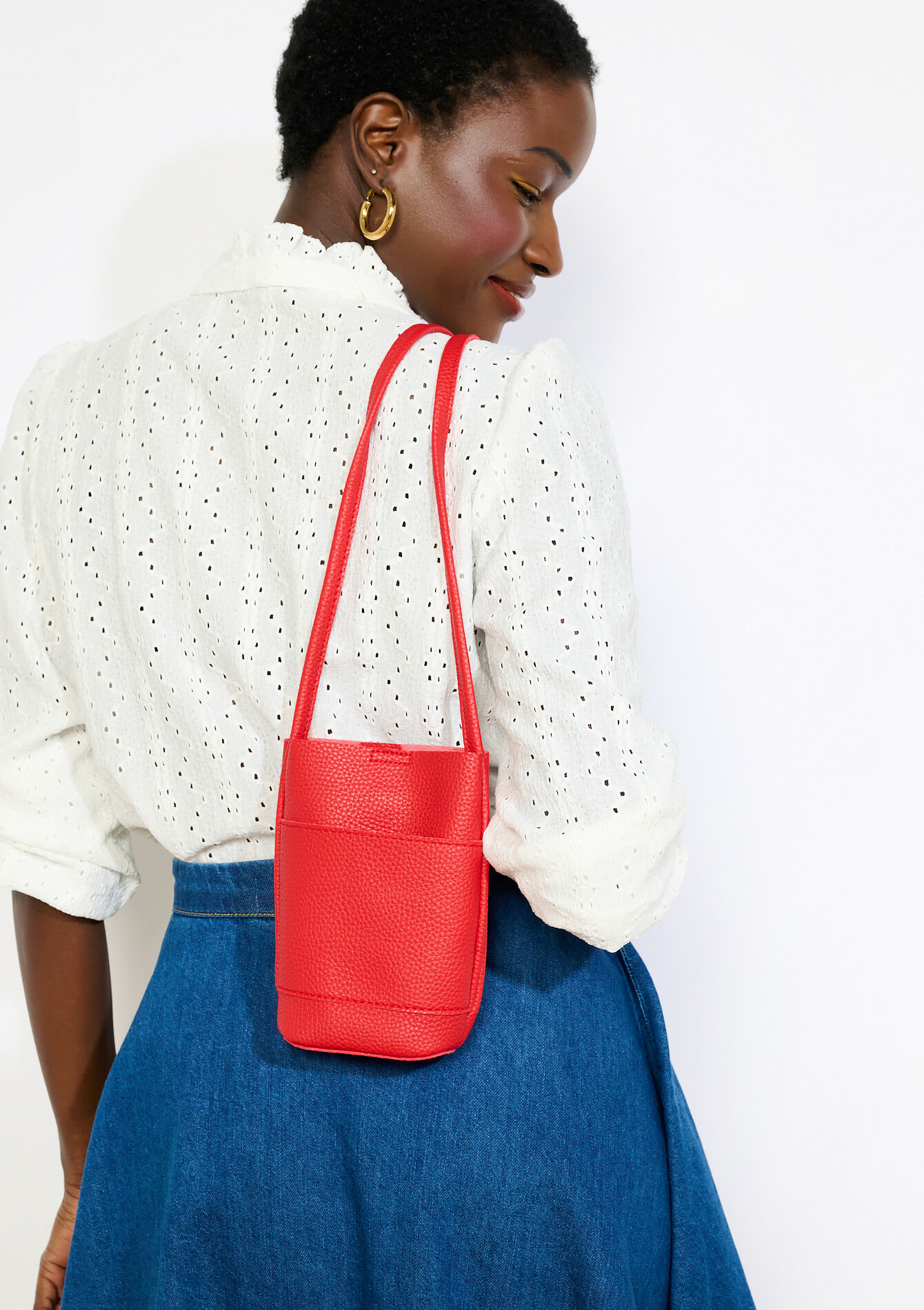 Textuur mini schoudertas