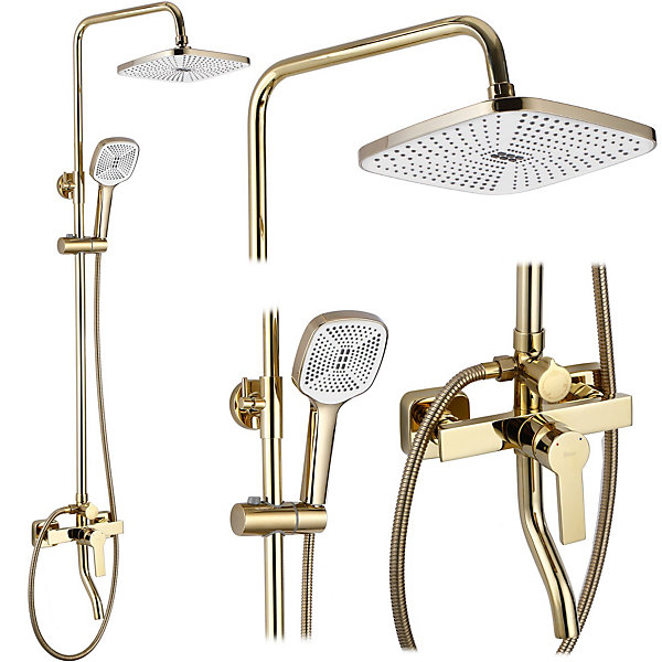 Kit De Douche Rea My2021-77G Argus Gold 44X23X144Cm