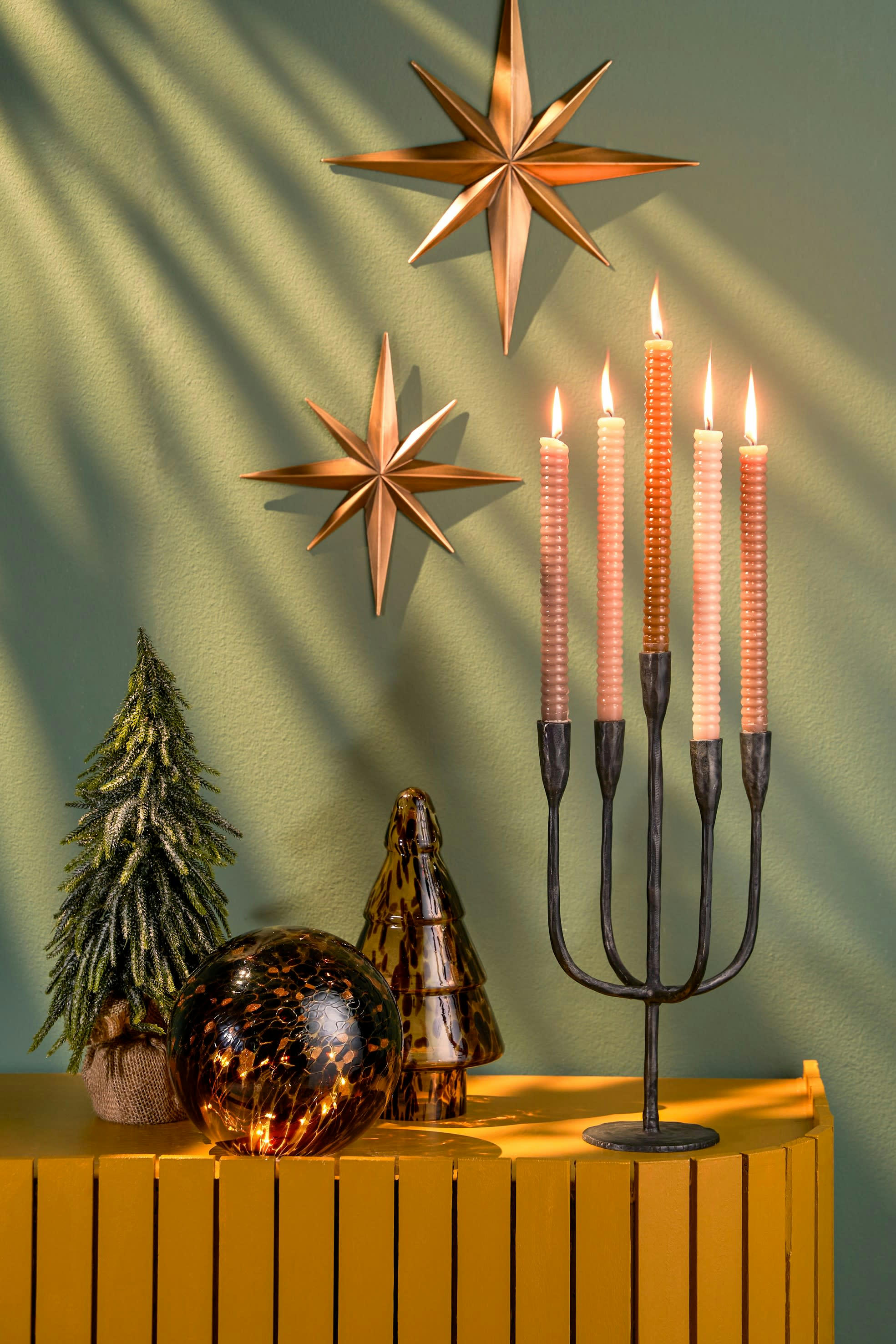 STRETTO - Bougeoir en aluminium noir H43