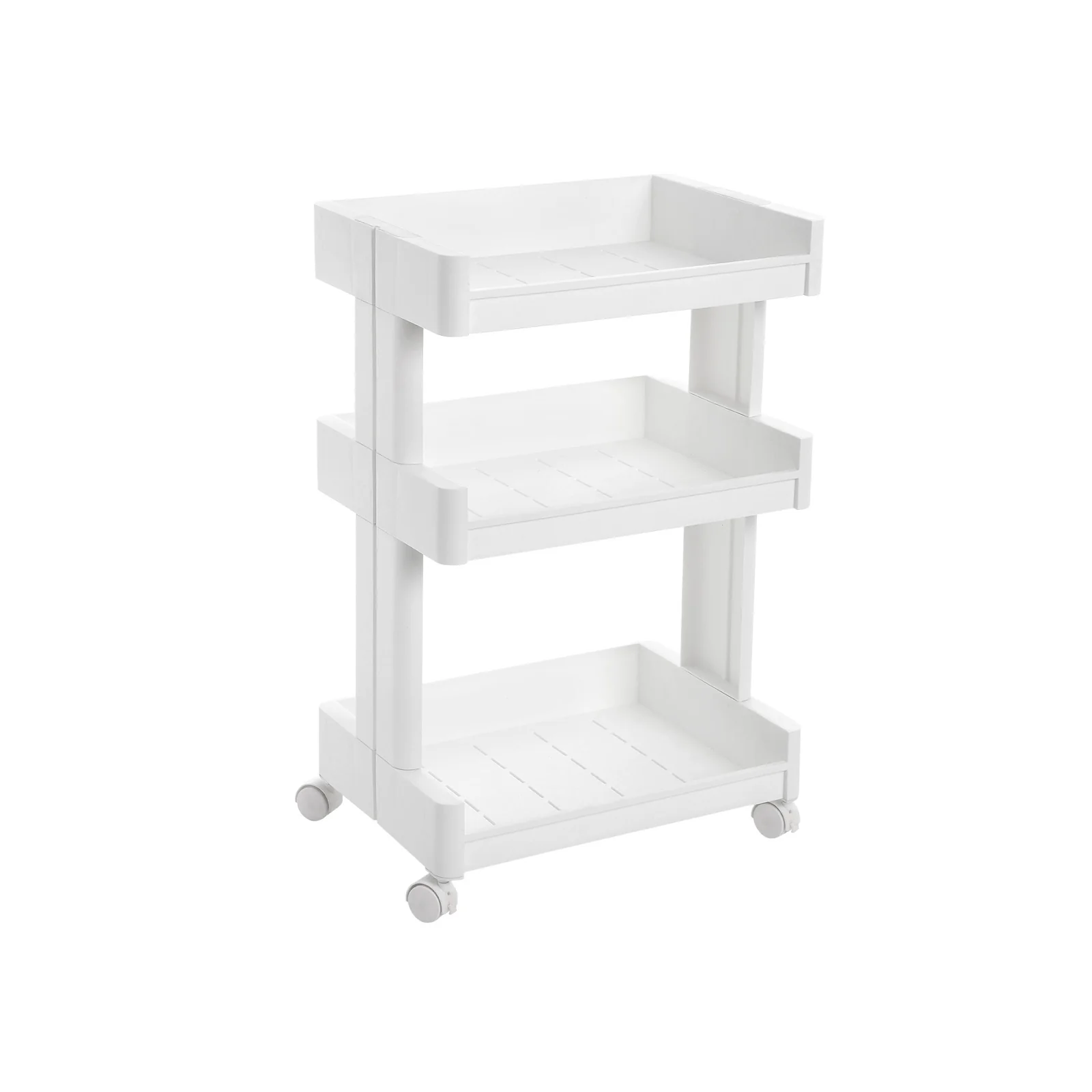 Étagère 4 roulettes blanc
