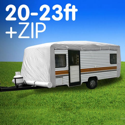 NNEDPE Caravan Cover with zip 20-23 ft