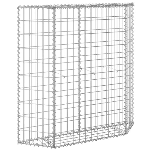 NNEVL Trapezium Gabion Raised Bed Galvanised Steel 100x20x100 cm