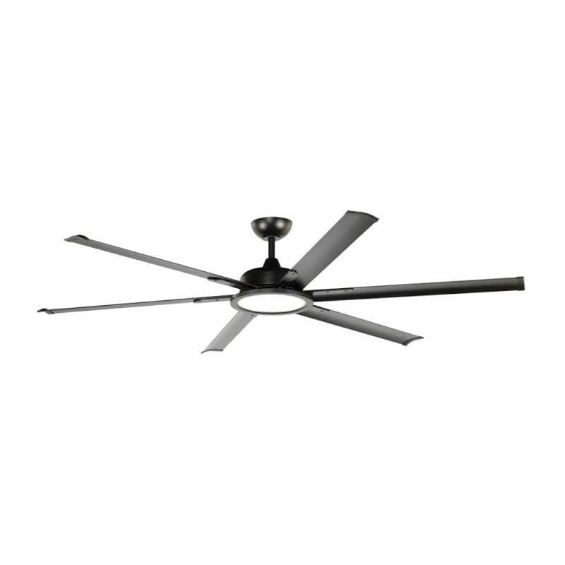 CristalRecord plafondventilator BigBen - 1 lichts - 180 x 42  cm - zwart