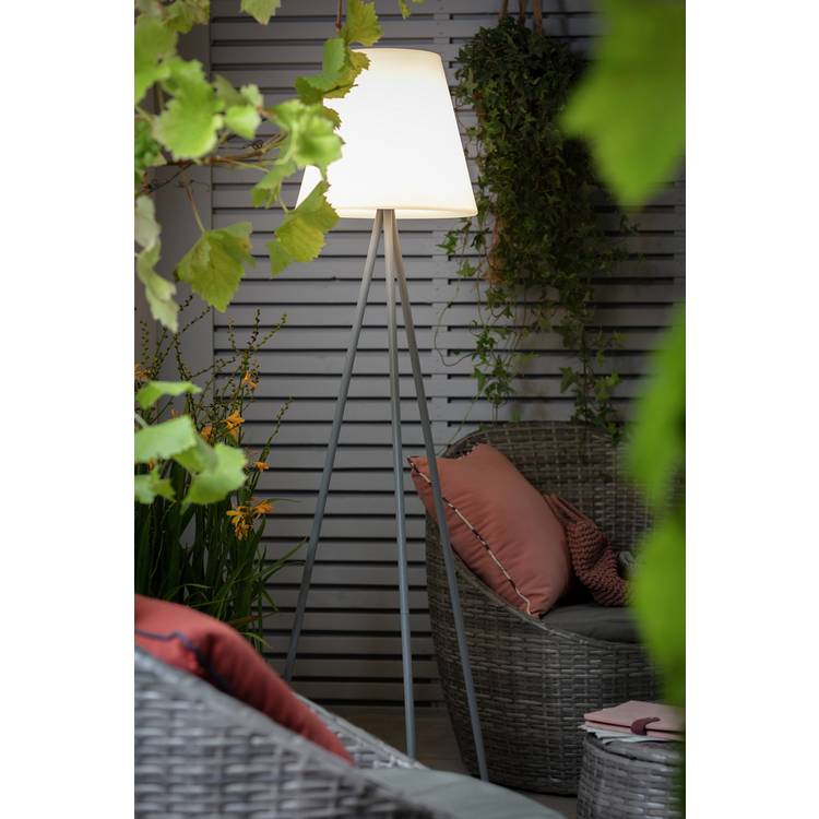 Habitat Home Warm White Outdoor Tripod USB LED Solar Lamp
