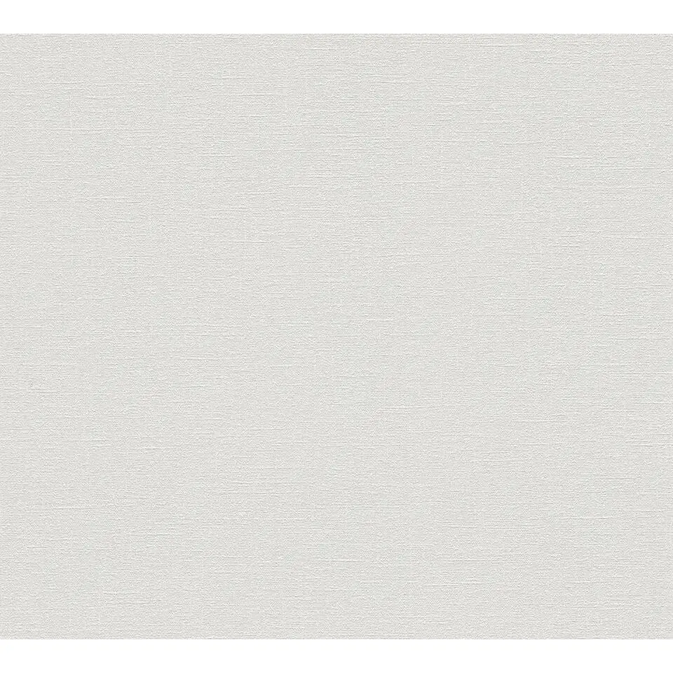 A.S. Cr&eacute;ation behang effen grijs en wit - 53 cm x 10.05 m